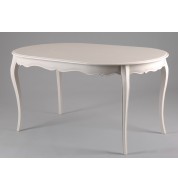 Table ovale Murano 6pers blanc